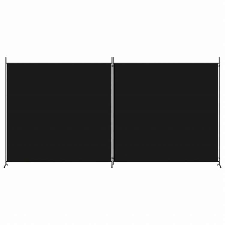 vidaXL 6枚パネル 間仕切り ブラック 348x180 cm 布製家具 間仕切り(代引不可)