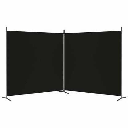 vidaXL 6枚パネル 間仕切り ブラック 348x180 cm 布製家具 間仕切り(代引不可)
