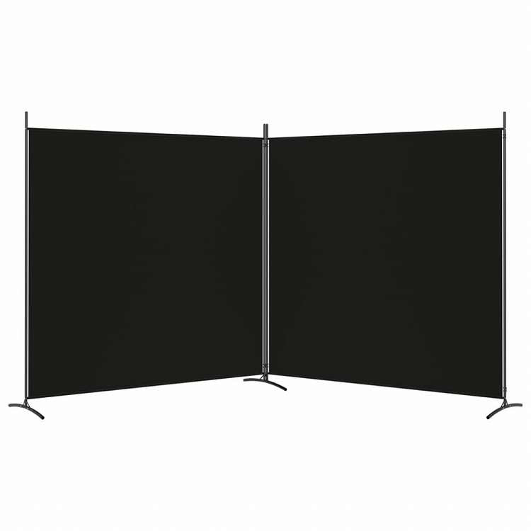 vidaXL 6枚パネル 間仕切り ブラック 348x180 cm 布製家具 間仕切り(代引不可)