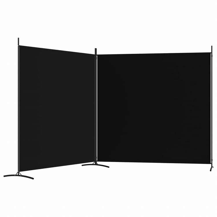 vidaXL 6枚パネル 間仕切り ブラック 348x180 cm 布製家具 間仕切り(代引不可)