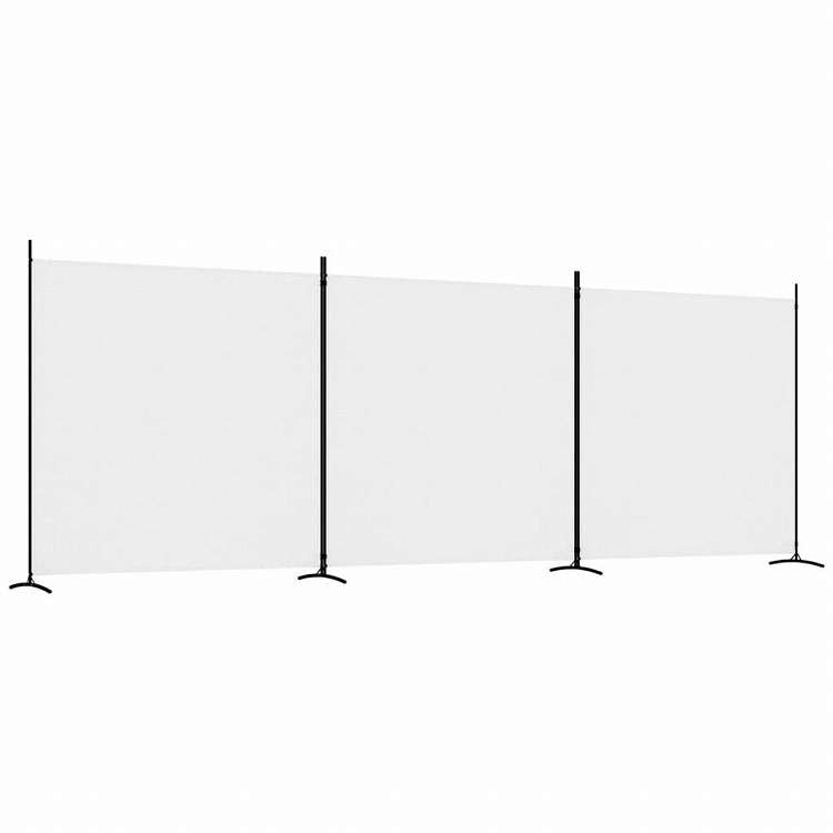 vidaXL 6枚組パネル 間仕切り ホワイト 525x180 cm 布製家具 間仕切り(代引不可)