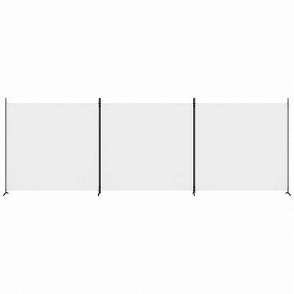 vidaXL 6枚組パネル 間仕切り ホワイト 525x180 cm 布製家具 間仕切り(代引不可)