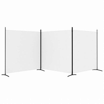 vidaXL 6枚組パネル 間仕切り ホワイト 525x180 cm 布製家具 間仕切り(代引不可)