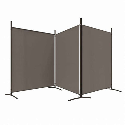 vidaXL 4枚パネル 間仕切り アントラシート 525x180cm 布張り家具 間仕切り(代引不可)
