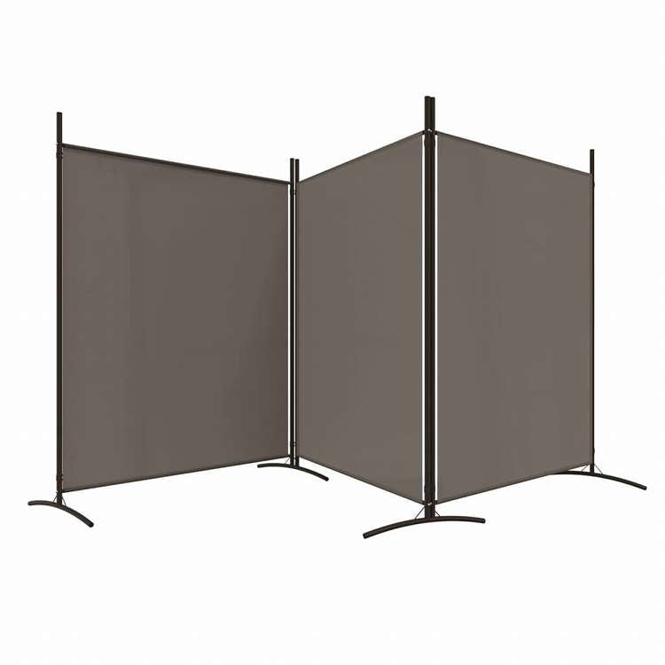 vidaXL 4枚パネル 間仕切り アントラシート 525x180cm 布張り家具 間仕切り(代引不可)