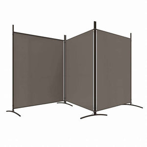 vidaXL 4枚パネル 間仕切り アントラシート 525x180cm 布張り家具 間仕切り(代引不可)
