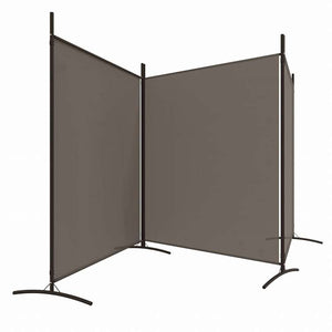 vidaXL 4枚パネル 間仕切り アントラシート 525x180cm 布張り家具 間仕切り(代引不可)