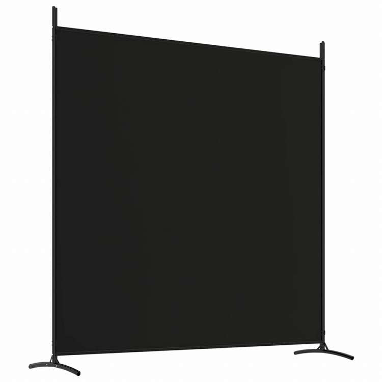 vidaXL 3枚パネル 間仕切り 525x180cm 布製 ブラック家具 間仕切り(代引不可)