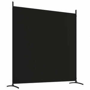 vidaXL 3枚パネル 間仕切り 525x180cm 布製 ブラック家具 間仕切り(代引不可)