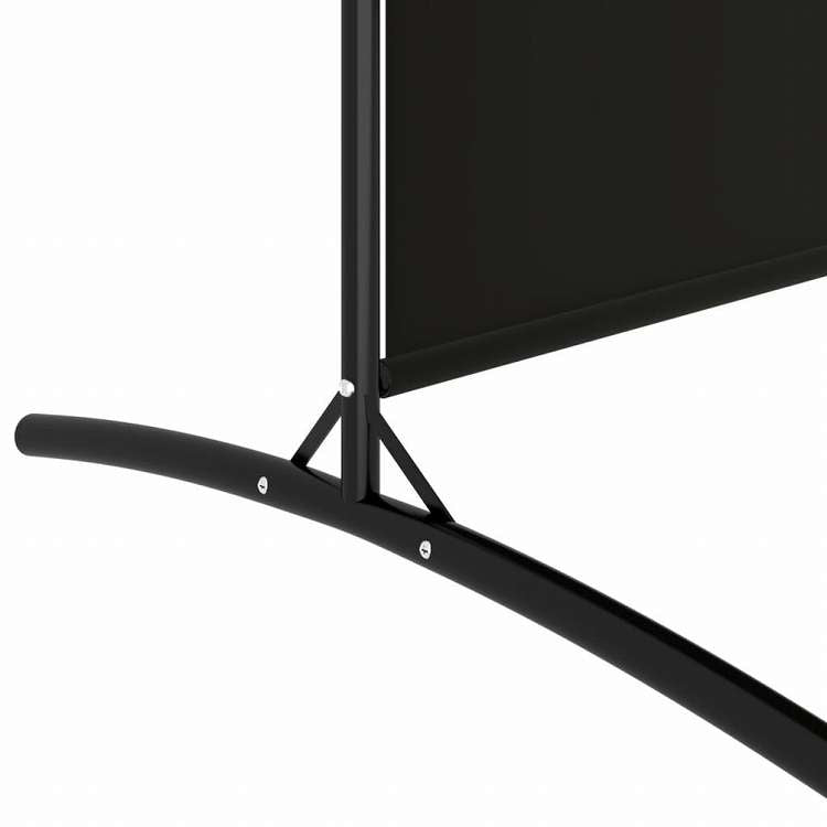 vidaXL 3枚パネル 間仕切り 525x180cm 布製 ブラック家具 間仕切り(代引不可)