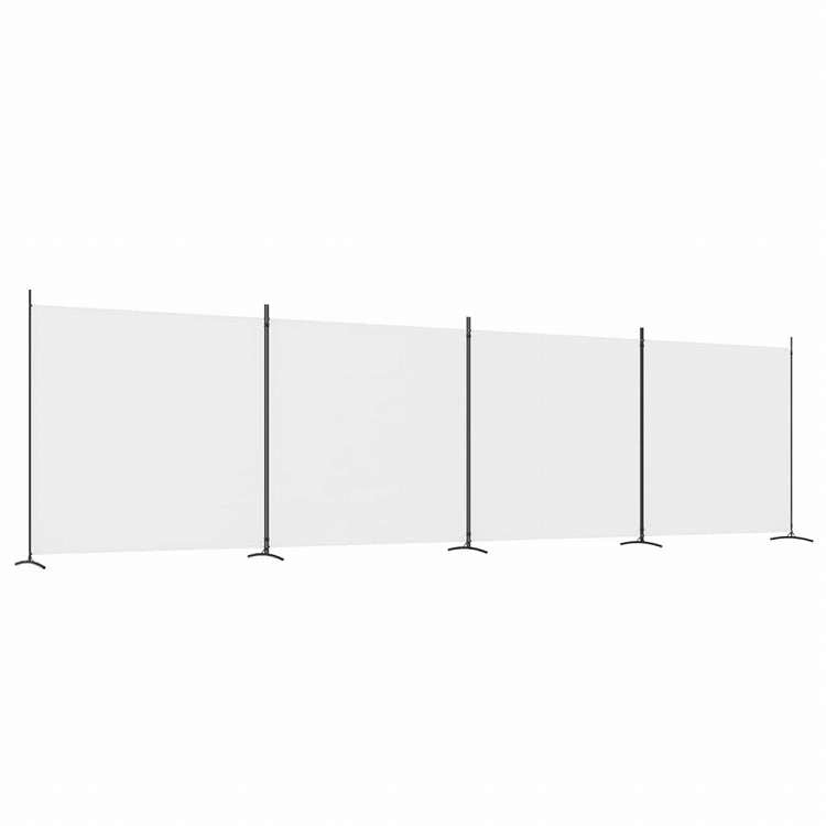 vidaXL 2枚組パネル 間仕切り ホワイト 698x180 cm 布製家具 間仕切り(代引不可)