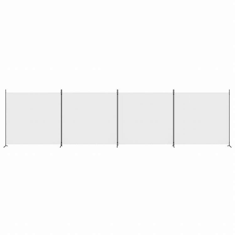 vidaXL 2枚組パネル 間仕切り ホワイト 698x180 cm 布製家具 間仕切り(代引不可)