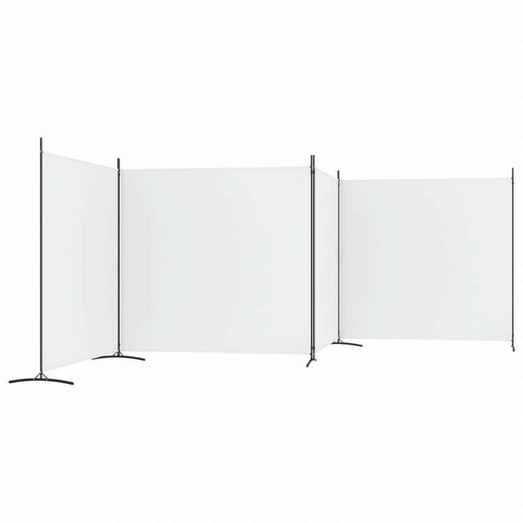 vidaXL 2枚組パネル 間仕切り ホワイト 698x180 cm 布製家具 間仕切り(代引不可)