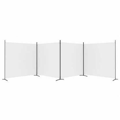 vidaXL 2枚組パネル 間仕切り ホワイト 698x180 cm 布製家具 間仕切り(代引不可)