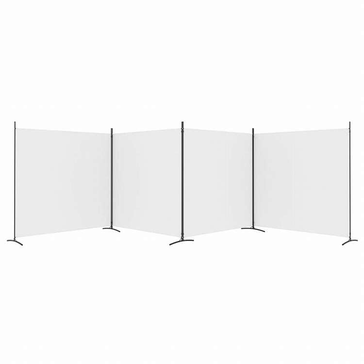 vidaXL 2枚組パネル 間仕切り ホワイト 698x180 cm 布製家具 間仕切り(代引不可)