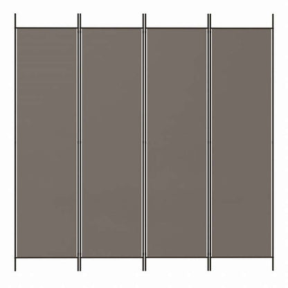 vidaXL 2枚組パネル 間仕切り アントラシート 698x180 cm 布張り家具 間仕切り(代引不可)