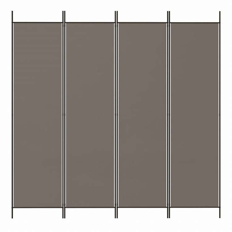 vidaXL 2枚組パネル 間仕切り アントラシート 698x180 cm 布張り家具 間仕切り(代引不可)