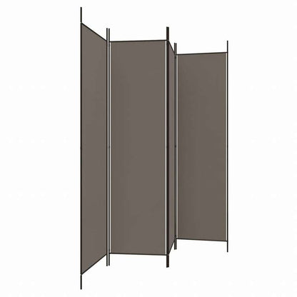 vidaXL 2枚組パネル 間仕切り アントラシート 698x180 cm 布張り家具 間仕切り(代引不可)