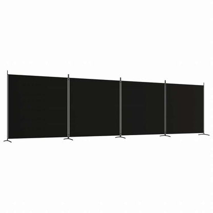 vidaXL 6枚パネル 間仕切り ブラック 698x180 cm 布製家具 間仕切り(代引不可)