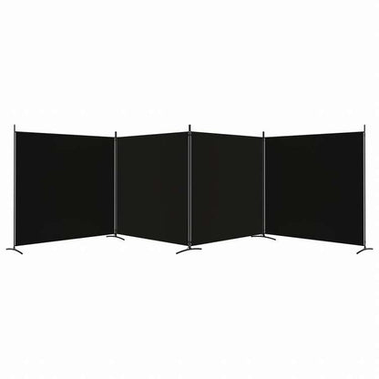 vidaXL 6枚パネル 間仕切り ブラック 698x180 cm 布製家具 間仕切り(代引不可)