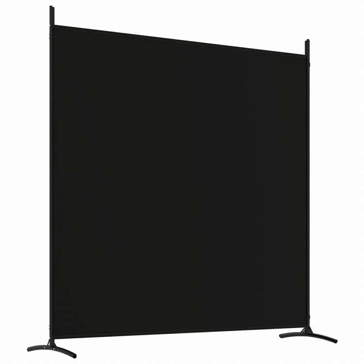 vidaXL 6枚パネル 間仕切り ブラック 698x180 cm 布製家具 間仕切り(代引不可)