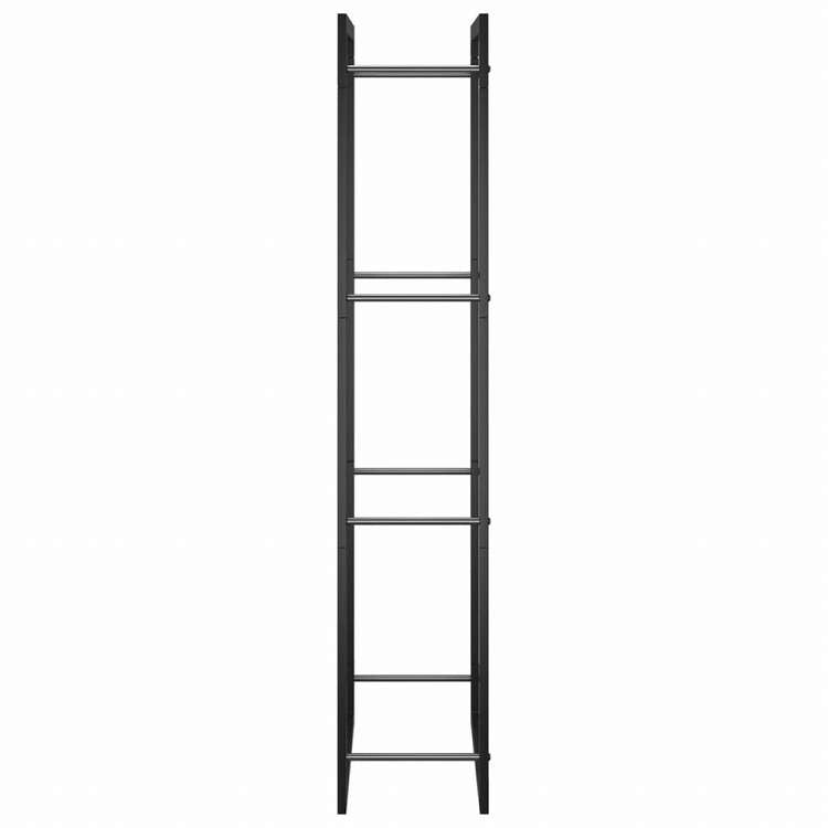 vidaXL 薪ラック ブラック 50x28x132cm スチール製ホーム&ガーデン 暖炉・木製ストーブ用品 丸太ラック・キャリーバッグ(代引不可)