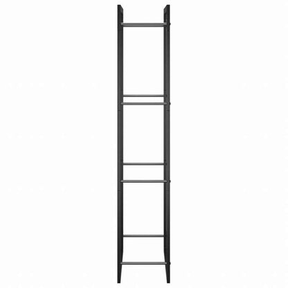 vidaXL 薪ラック ブラック 50x28x132cm スチール製ホーム&ガーデン 暖炉・木製ストーブ用品 丸太ラック・キャリーバッグ(代引不可)