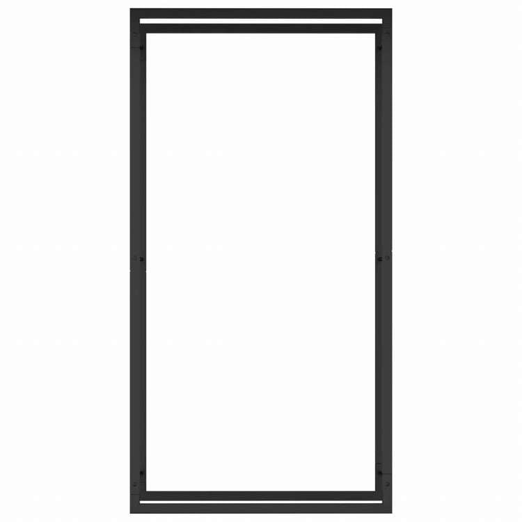 vidaXL 薪ラック マットブラック 80x28x154cm スチール製ホーム&ガーデン 暖炉・木製ストーブ用品 丸太ラック・キャリーバッグ(代引不可)