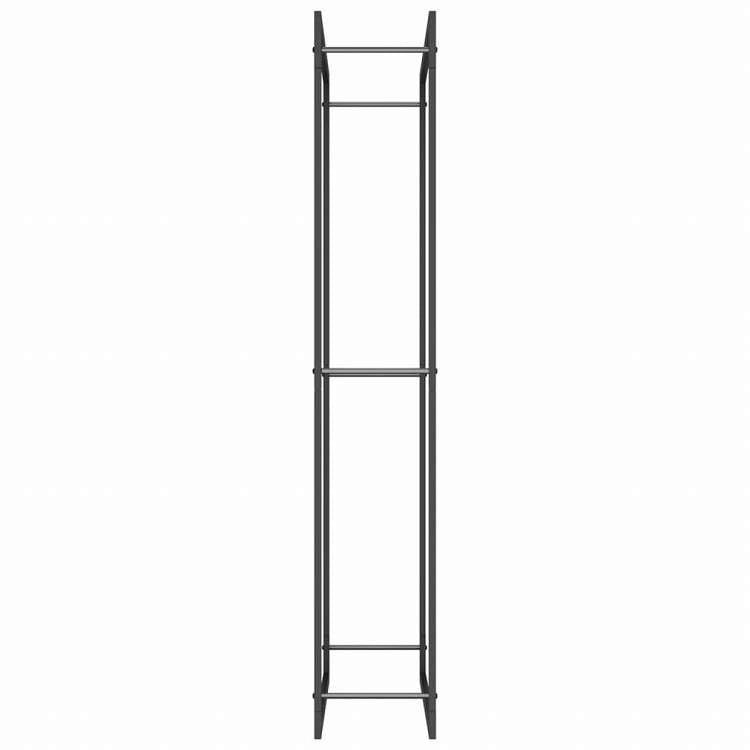 vidaXL 薪ラック マットブラック 80x28x154cm スチール製ホーム&ガーデン 暖炉・木製ストーブ用品 丸太ラック・キャリーバッグ(代引不可)