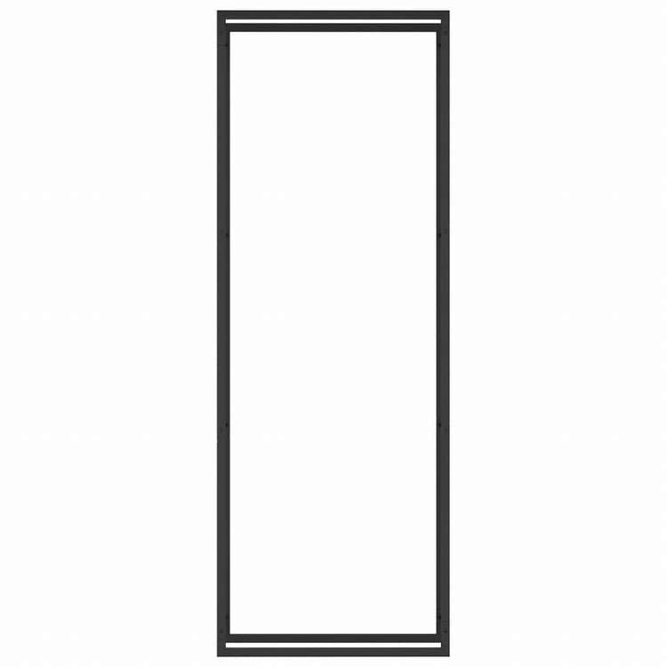 vidaXL 薪ラック マットブラック 80x28x222cm スチール製ホーム&ガーデン 暖炉・木製ストーブ用品 丸太ラック・キャリーバッグ(代引不可)
