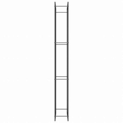vidaXL 薪ラック マットブラック 80x28x222cm スチール製ホーム&ガーデン 暖炉・木製ストーブ用品 丸太ラック・キャリーバッグ(代引不可)