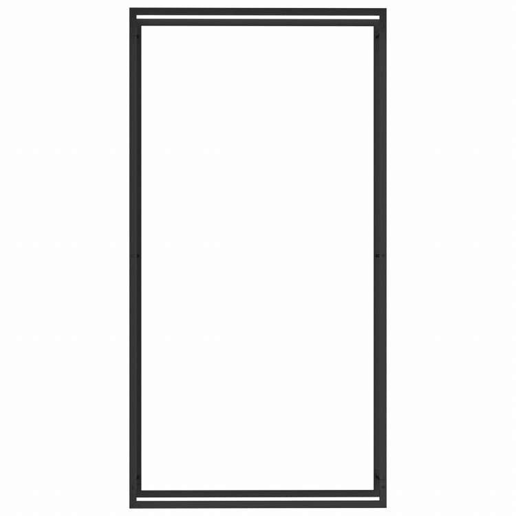 vidaXL 薪ラック マットブラック 110x28x214cm スチール製ホーム&ガーデン 暖炉・木製ストーブ用品 丸太ラック・キャリーバッグ(代引不可)