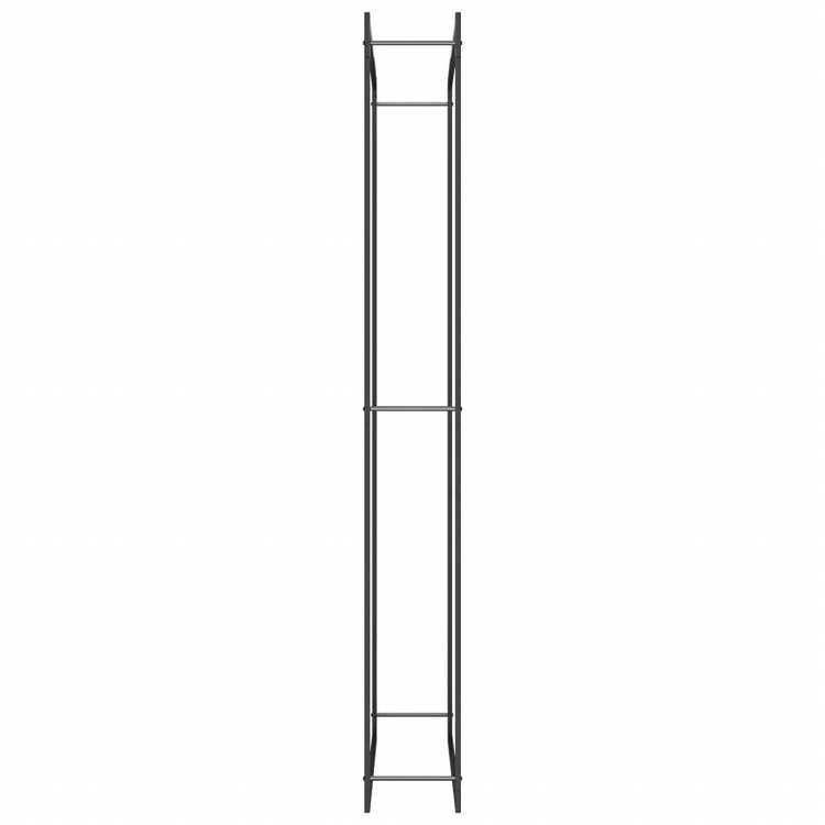 vidaXL 薪ラック マットブラック 110x28x214cm スチール製ホーム&ガーデン 暖炉・木製ストーブ用品 丸太ラック・キャリーバッグ(代引不可)