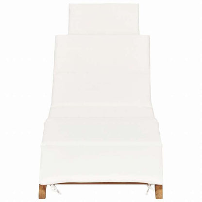 vidaXL サンラウンジャー 2点 クッション付き チーク無垢材家具 アウトドア家具 屋外椅子 サンラウンジャー(代引不可)