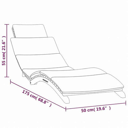 vidaXL サンラウンジャー 2点 クッション付き チーク無垢材家具 アウトドア家具 屋外椅子 サンラウンジャー(代引不可)