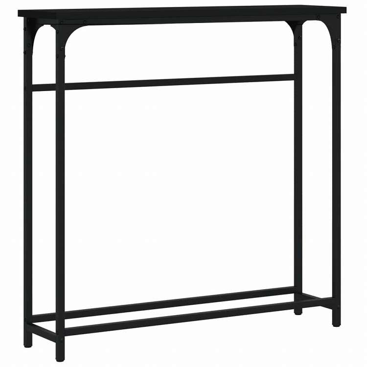 vidaXL コンソールテーブル ブラック 75x19.5x75 cm エンジニアリングウッド家具 テーブル アクセントテーブル エンドテーブル(代引不可)