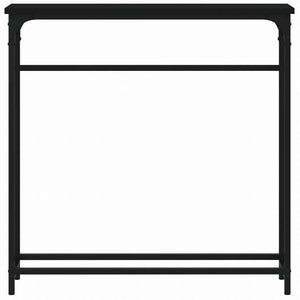 vidaXL コンソールテーブル ブラック 75x19.5x75 cm エンジニアリングウッド家具 テーブル アクセントテーブル エンドテーブル(代引不可)