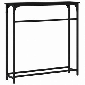 vidaXL コンソールテーブル ブラック 75x19.5x75 cm エンジニアリングウッド家具 テーブル アクセントテーブル エンドテーブル(代引不可)