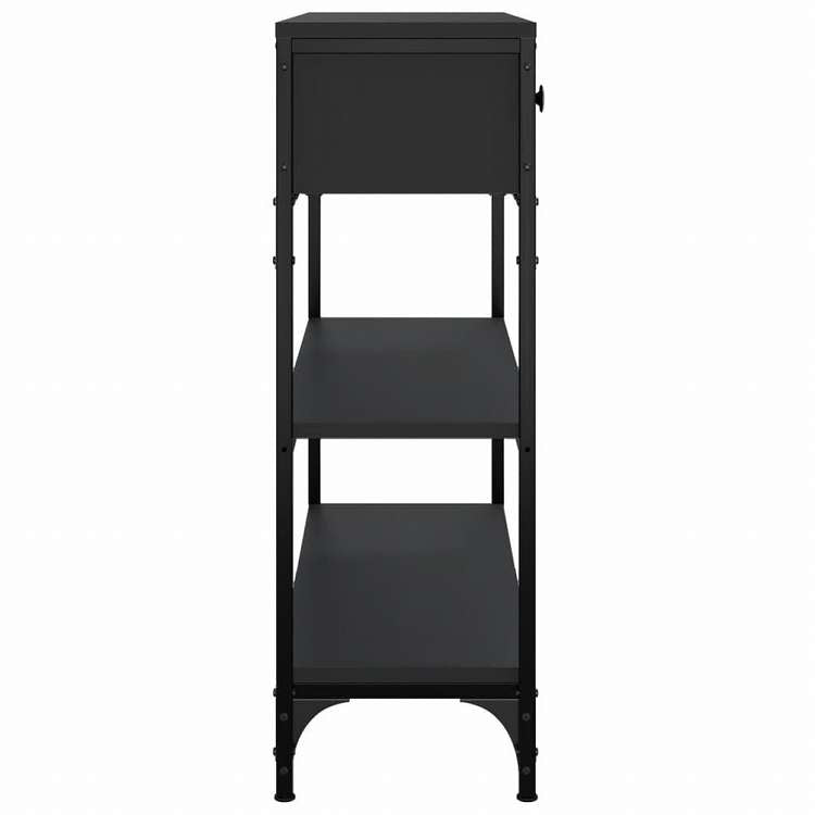 vidaXL コンソールテーブル ブラック 72.5x25x75 cm エンジニアリングウッド家具 テーブル アクセントテーブル エンドテーブル(代引不可)