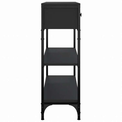 vidaXL コンソールテーブル ブラック 72.5x25x75 cm エンジニアリングウッド家具 テーブル アクセントテーブル エンドテーブル(代引不可)