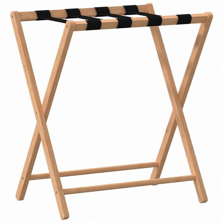 vidaXL 荷物ラック 68.5x38x58 cm 竹製スーツケース&かばん 旅行用鞄用品 Luggage Racks & Stands(代引不可)
