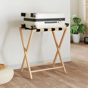 vidaXL 荷物ラック 68.5x38x58 cm 竹製スーツケース&かばん 旅行用鞄用品 Luggage Racks & Stands(代引不可)