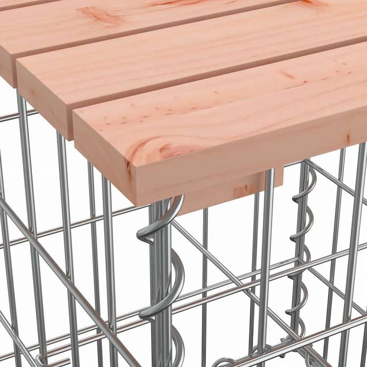 vidaXL ガーデンベンチ 蛇籠デザイン 43x44x42 cm ダグラス無垢材家具 アウトドア家具 屋外椅子 アウトドアベンチ(代引不可)