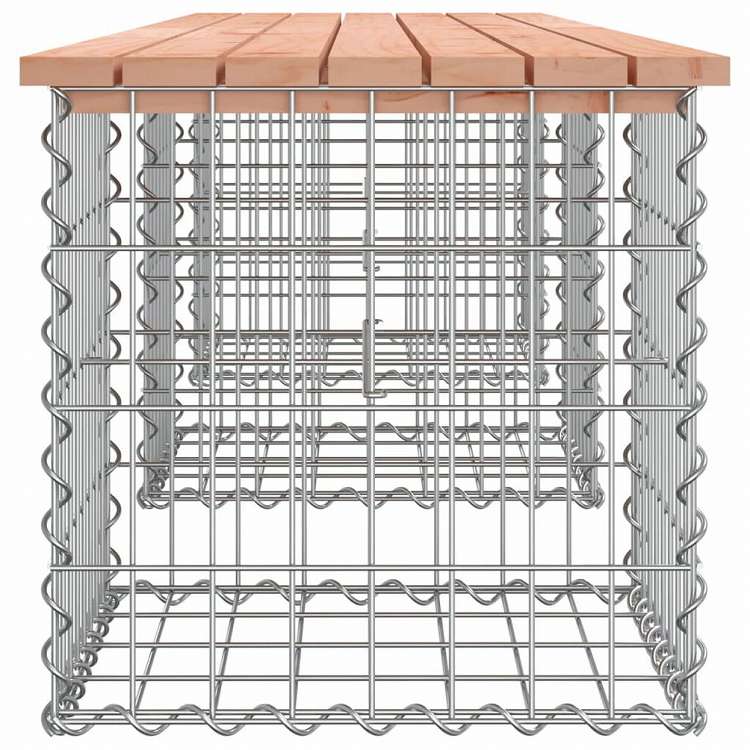 vidaXL ガーデンベンチ 蛇籠デザイン 203x44x42 cm ダグラス無垢材家具 アウトドア家具 屋外椅子 アウトドアベンチ(代引不可)