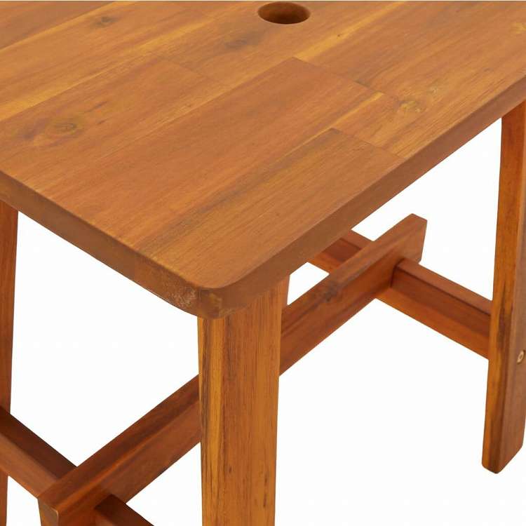 vidaXL スツール 45x29x45 cm 長方形 アカシア無垢材家具 チェア 折り畳み椅子・スツール(代引不可)