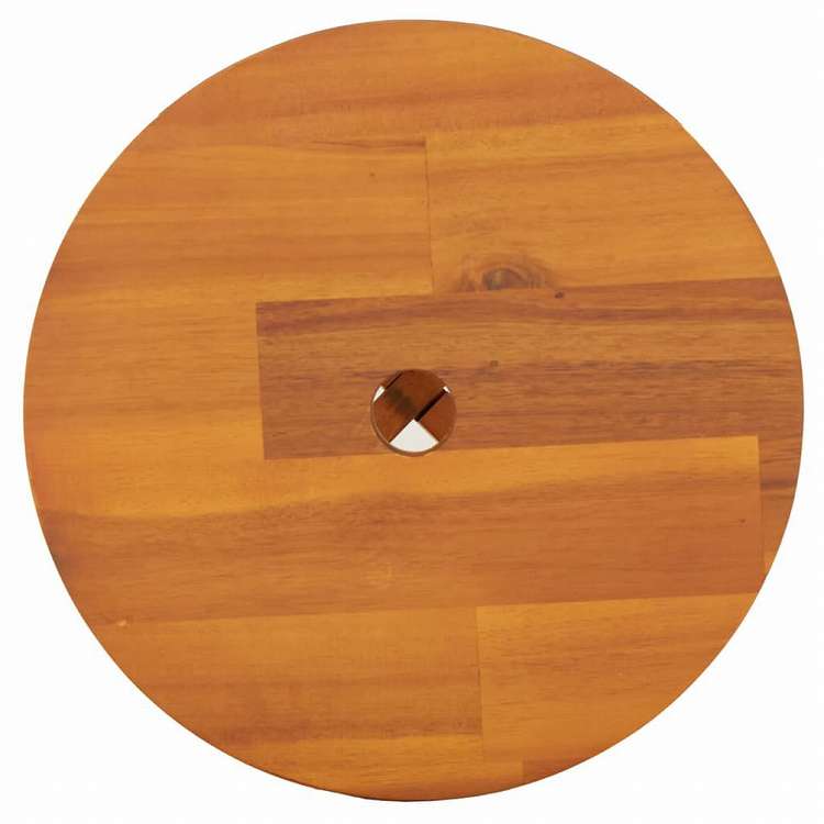 vidaXL スツール ブラウン 38x38x45 cm 丸型 アカシア無垢材家具 チェア 折り畳み椅子・スツール(代引不可)