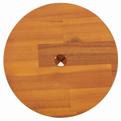 vidaXL スツール ブラウン 38x38x45 cm 丸型 アカシア無垢材家具 チェア 折り畳み椅子・スツール(代引不可)