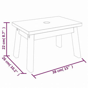 vidaXL ステップスツール 38x26x22 cm アカシア無垢材家具 チェア 折り畳み椅子・スツール(代引不可)