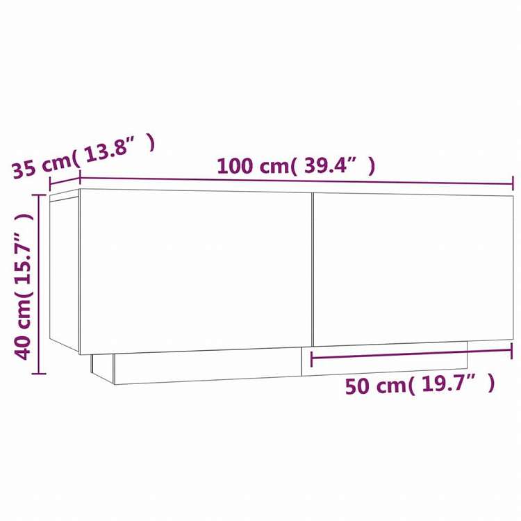 vidaXL ベッドサイドキャビネット ブラウンオーク 100x35x40cm エンジニアリングウッド家具 テーブル ベッドサイドテーブル(代引不可)