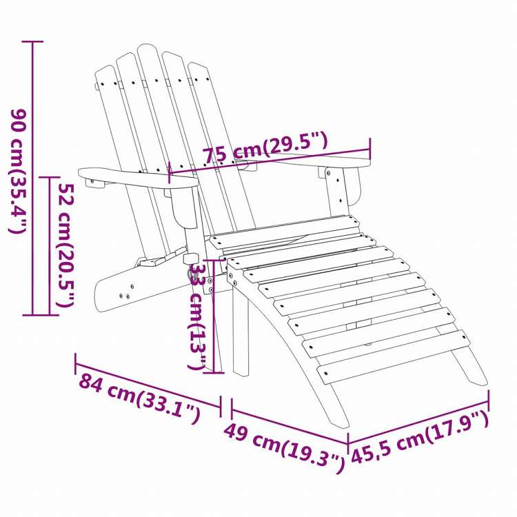 vidaXL アディロンダック ガーデンラウンジ3点セット アカシア無垢材家具 アウトドア家具 屋外家具セット(代引不可)